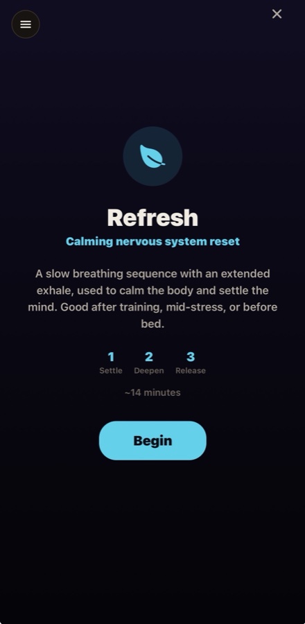 Guided breathwork